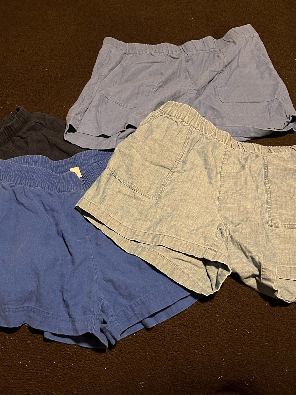 Bundle of Casual Shorts - Navy, Royal, purple and Chambray